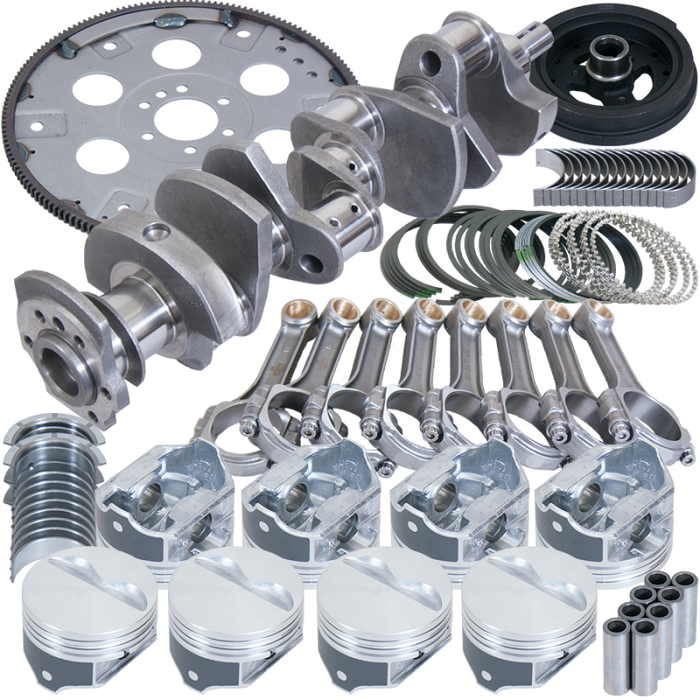 Eagle Chevy 350 2Pc 3.480in Crank 5.700in I-Beam Rods Cast -7cc 4.030in Pistons Balanced Assembly