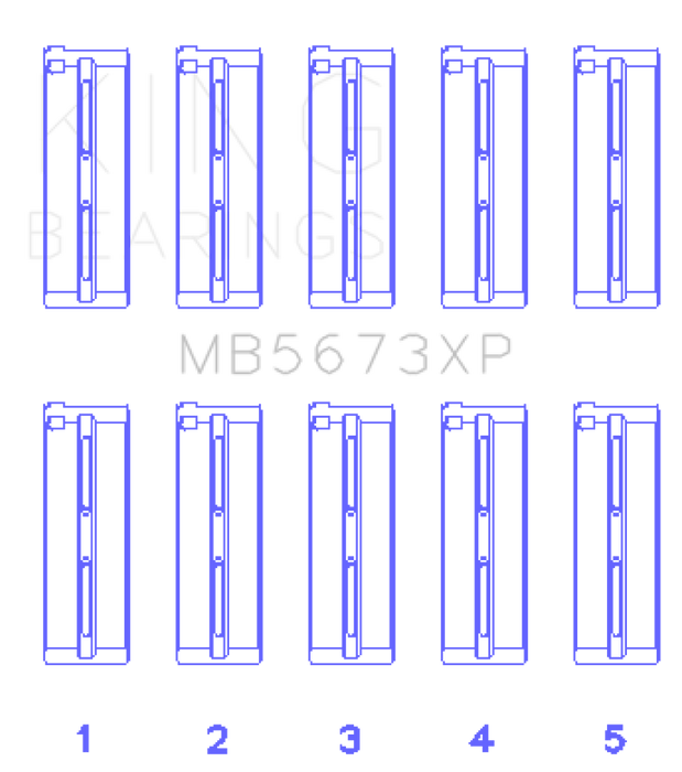 King Honda F20C/F22C 16v Performance Main Bearing Set - Size STD