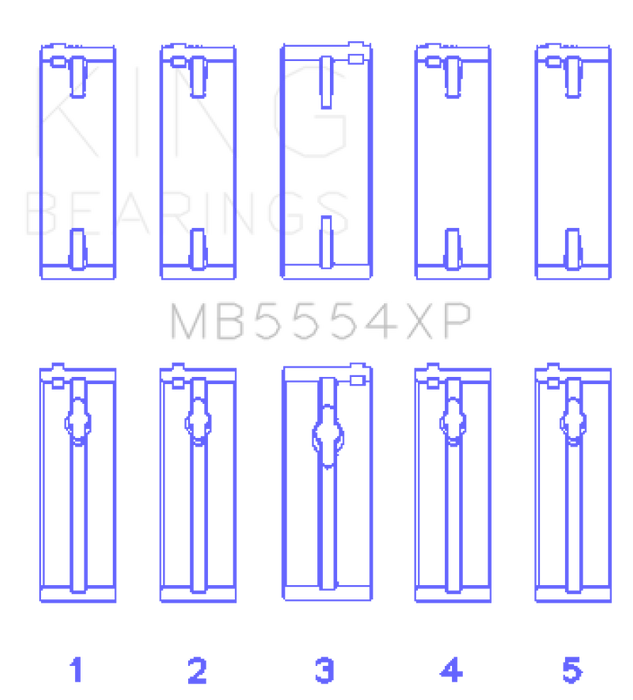 King Toyota 3SGTE Performance Main Bearing Set - Size STD