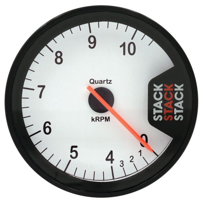 Autometer Stack Clubman Tachometer 80mm 0-10K RPM - White