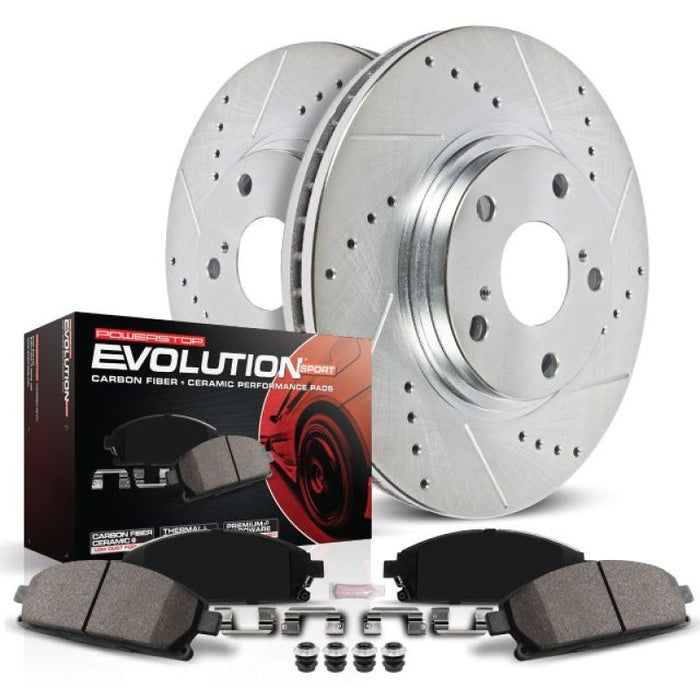 Power Stop 14-19 Infiniti Q50 Front Z23 Evolution Sport Brake Kit