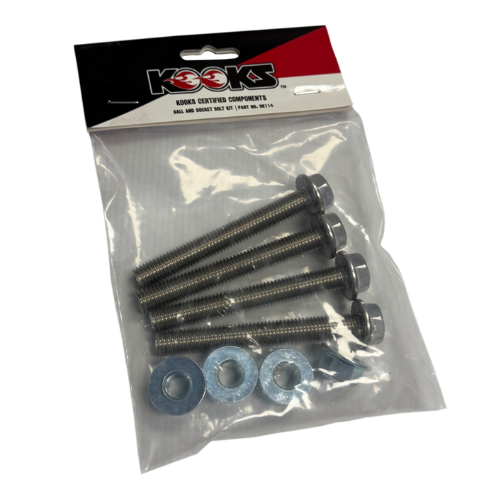 Kooks Locking Ball and Socket Bolt Kit (2 Bolts/2 Nuts/Locking Hardware)