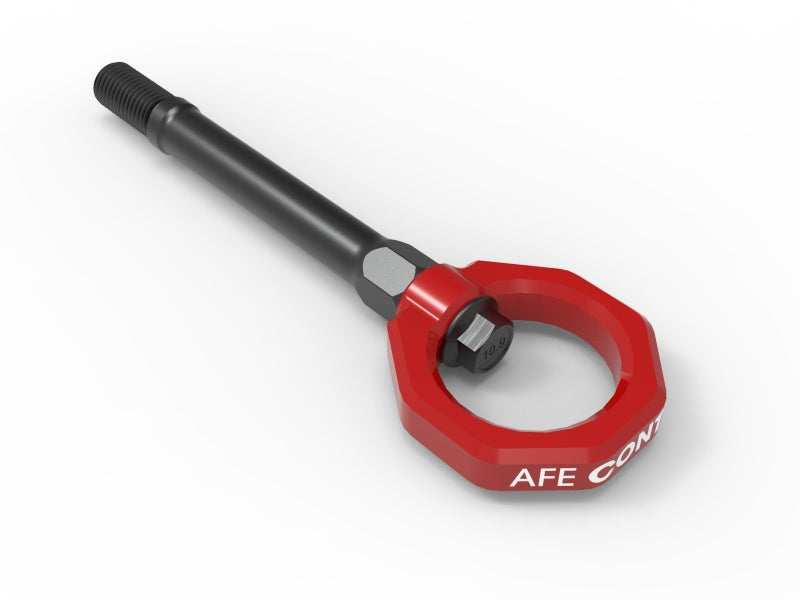 aFe CONTROL Front Tow Hook Red