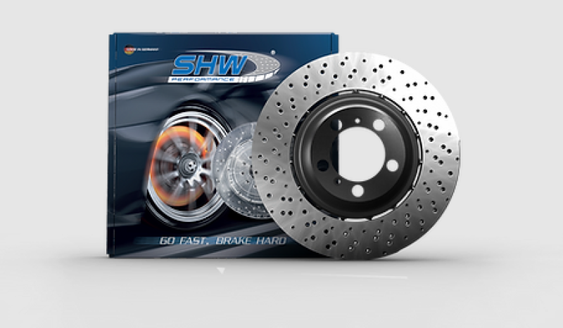 SHW 01-06 BMW M3 3.2L Left Front Drilled Lightweight Brake Rotor (European Model) (34112282801)