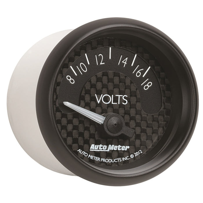 Autometer GT Series 52mm Short Sweep Electronic 8-18 Volts Voltmeter