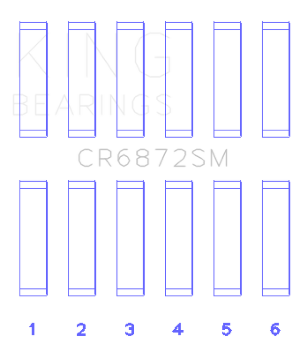 King Toyota 1GR-FE (Size STD) Connecting Rod Bearing Set