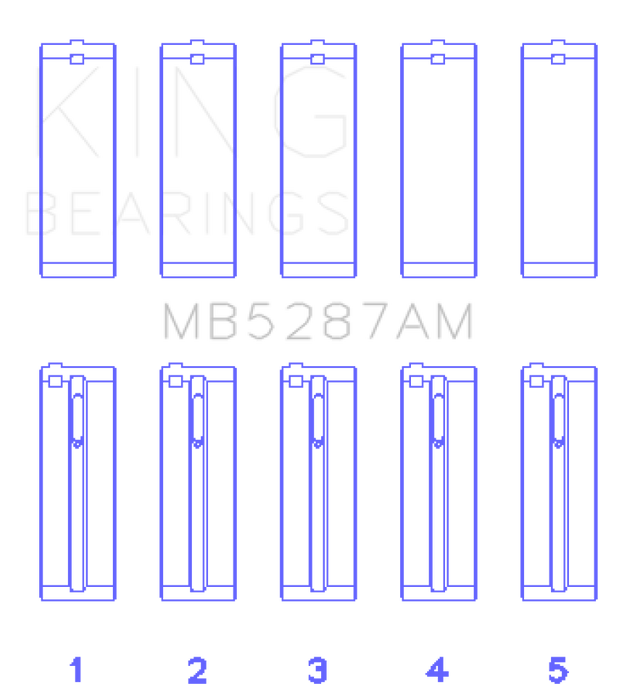 King Toyota 1ZZ-FE Main Bearing Set - Size STD