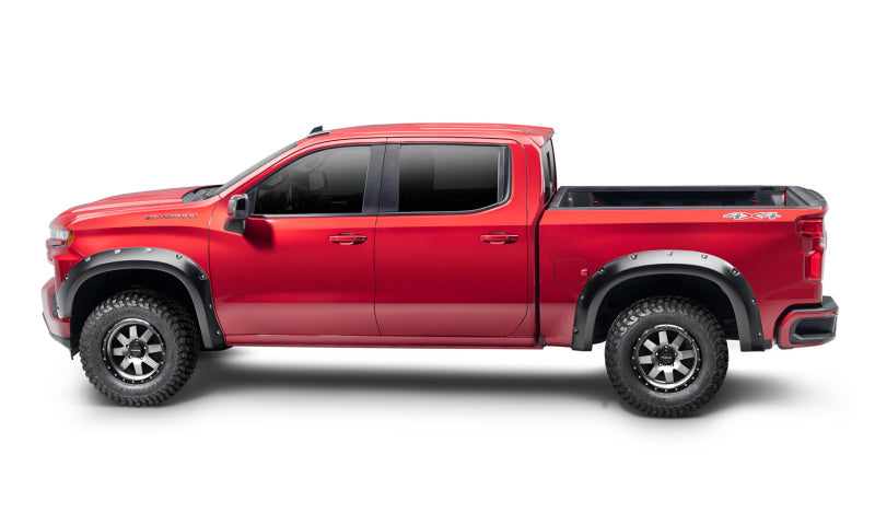 Bushwacker 19-23 Chevrolet Silverado 1500 (Excl. ZR2) Pocket Style Fender Flares 4pc - Smooth Black