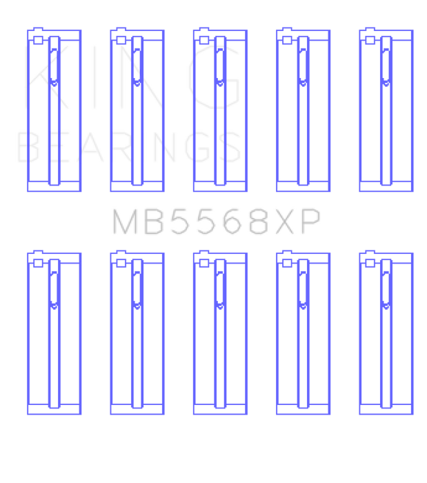 King Acura D16A1/97-01 Honda H22A4/98+ F23A Performance Main Bearing Set - Size STDX