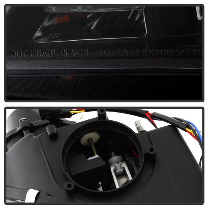 Spyder Subaru WRX 06-07 Projector Headlights - HID Model Only - Black PRO-YD-SWRX06-HID-LBDRL-BK