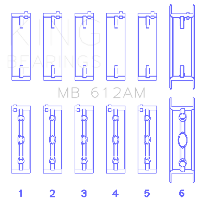 King Volvo 520/B5252 Main Bearing Set - Size STD