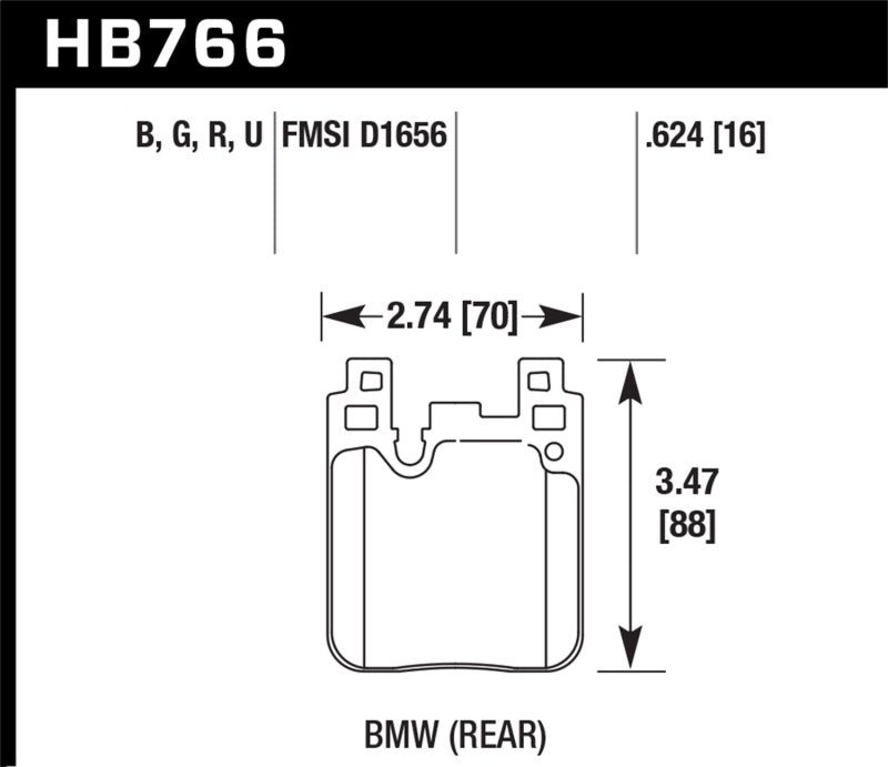 Hawk 12-16 BMW 328i HPS 5.0 Rear Brake Pads