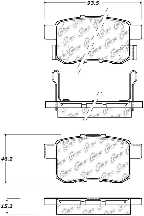 StopTech Sport Performance 11-17 Honda Accord Rear Brake Pads