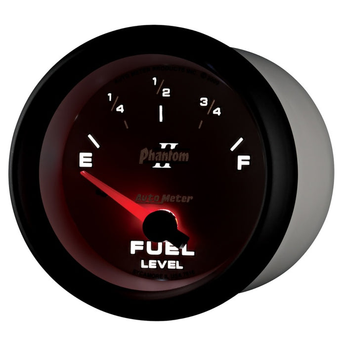 AutoMeter Gauge Fuel Level 2-5/8in. 240 Ohm(e) to 33 Ohm(f) Elec Phantom II