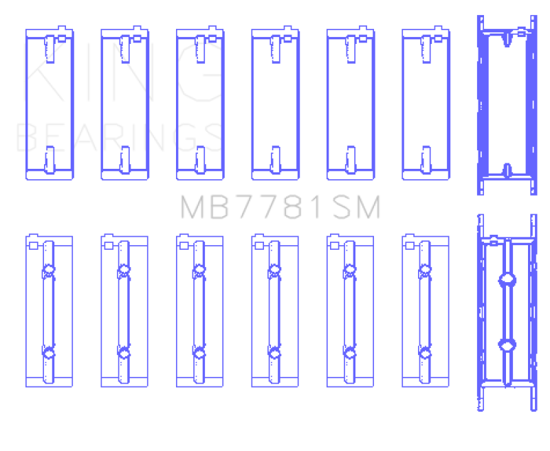 King BMW N57 D30 A/B/C/N57N/N57S Main Bearing Set - Size STD