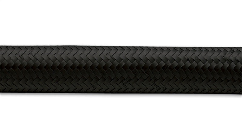 Vibrant -12 AN Black Nylon Braided Flex Hose .68in ID (50 foot roll)