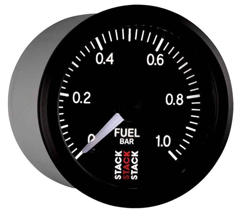 Autometer Stack 52mm 0-1 Bar M10 Male Pro Stepper Motor Fuel Pressure Gauge - Black