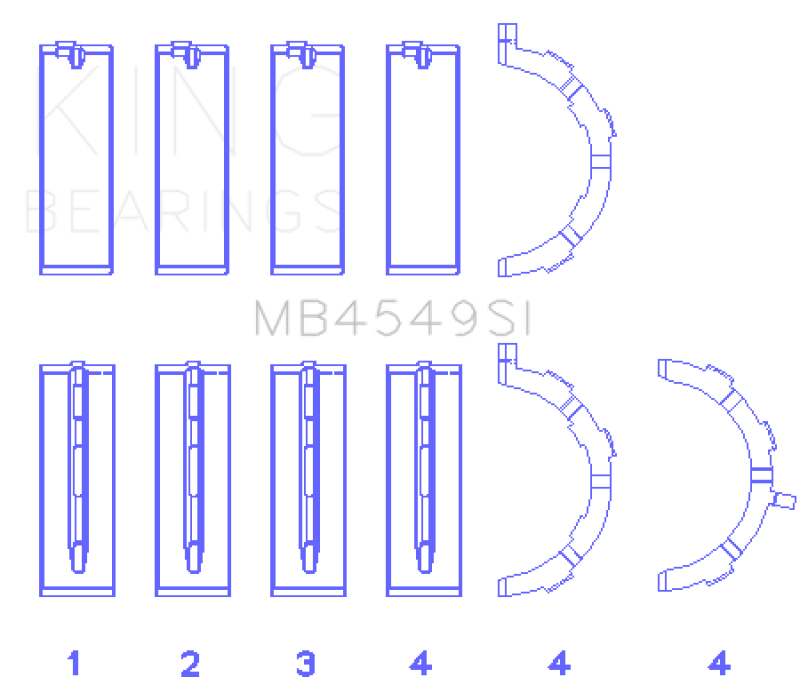 King Ford EcoBoost 3.5L/3.7L V6 Main Bearing Set - Size STD