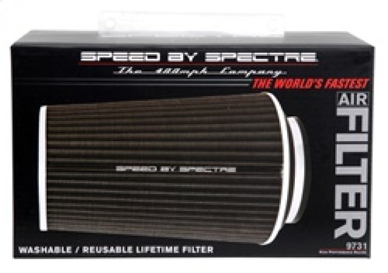 Spectre Adjustable Conical Air Filter 9-1/2in. Tall (Fits 3in. / 3-1/2in. / 4in. Tubes) - Black