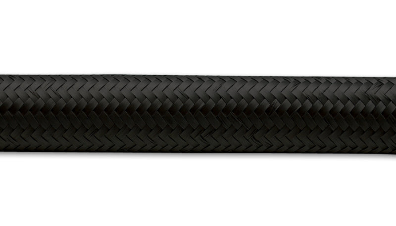 Vibrant -12 AN Black Nylon Braided Flex Hose (20 foot roll)