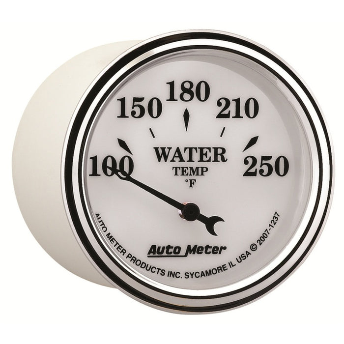 AutoMeter Gauge Water Temp 2-1/16in. 250 Deg. F Elec Old Tyme White II