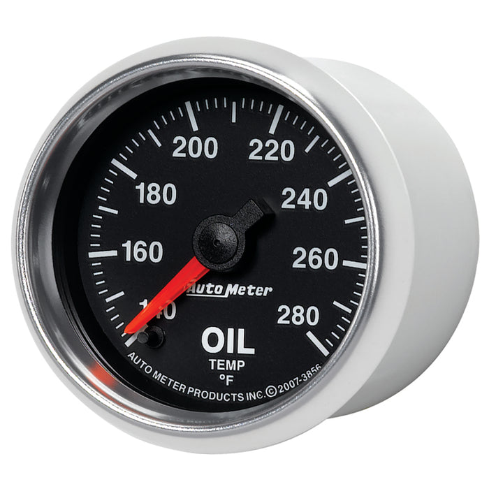 Autometer GS Series 2-1/16in Oil Temperature Gauge 140-280 Degrees Electric Full Sweep