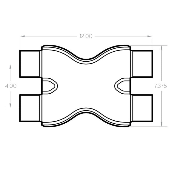 MagnaFlow Smooth Trans X 2.25/2.25 X 12 SS