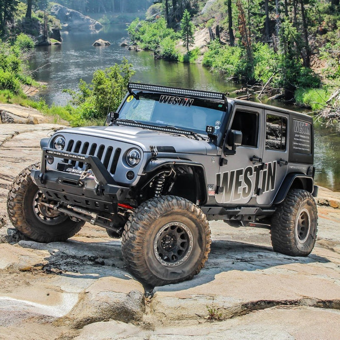 Westin/Snyper 07-17 Jeep Wrangler Tube Fenders - Rear - Textured Black