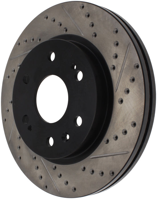 StopTech 05-10 GMC Sierra 1500 (w Rear Drum) / 07-09 GMC Yukon Front Left Slotted & Drilled Rotor