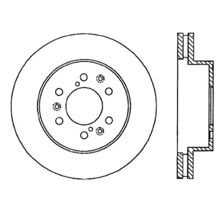 StopTech 05-10 GMC Sierra 1500 (w Rear Drum) / 07-09 GMC Yukon Front Left Slotted & Drilled Rotor