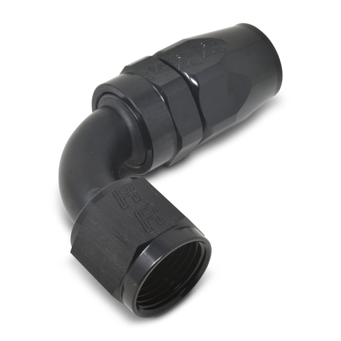 Russell Performance -6 AN Black 90 Degree Full Flow Hose End