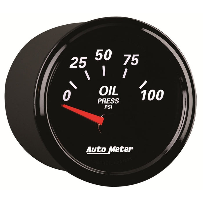 Autometer Designer Black II 52mm 100 PSI Oil Pressure Gauge