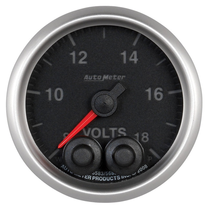 Autometer Elite 52.4mm Peak & Warn w/ Electronic Control 8-18 Volt Voltmeter