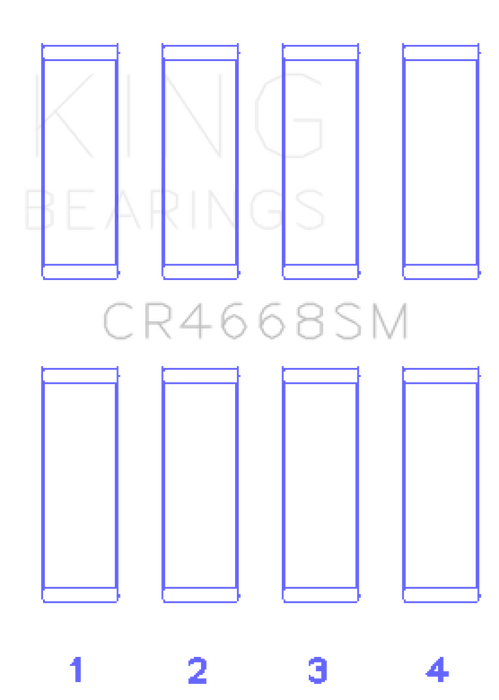 King Chrysler/Mitsubishi/Hyundai/Kia World Engine Connecting Rod Bearing Set - Size STD