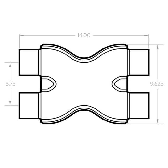 MagnaFlow Smooth Trans X 3/3 X 14 SS