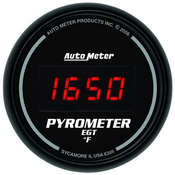 Autometer Z Series 52mm 0-2000 Deg F Digital EGT/Pyrometer Gauge