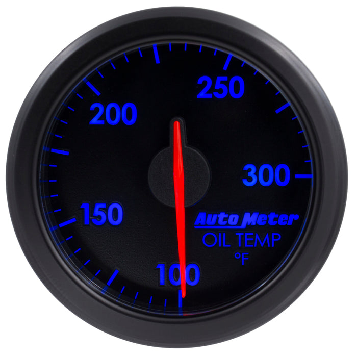 Autometer Airdrive 2-1/6in Oil Temp Gauge 100-300 Degrees F - Black