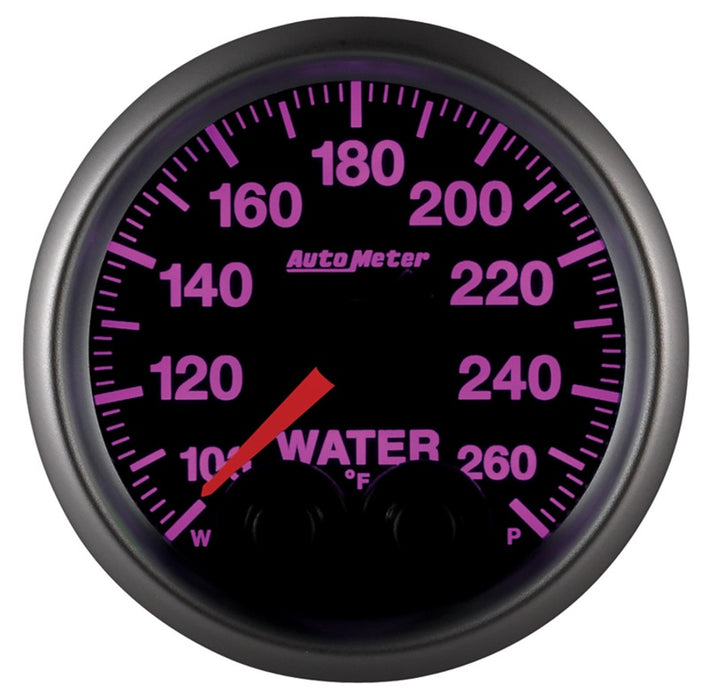 Autometer Elite Nascar 2-1/16in 100-260 Deg. F Water Temp. w/ Peak and Warn Gauge w/ Pro-Control