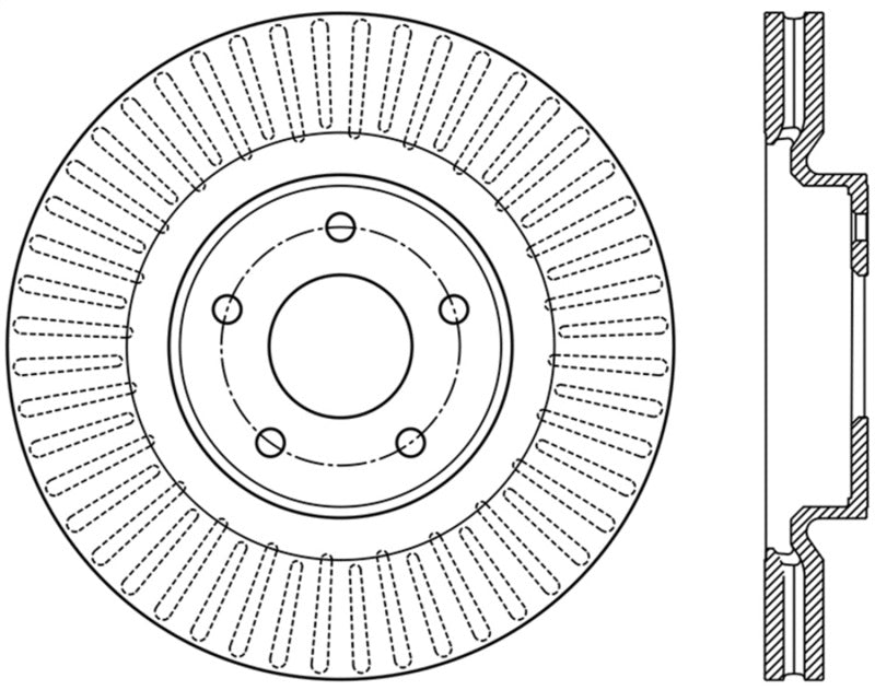 StopTech 13-15 Nissan Pathfinder Slotted Front Left Rotor