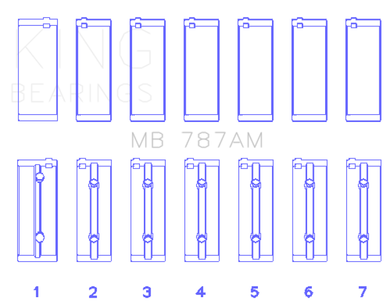 King Toyota 5ME/5MGE/7MGE/7MGTE Main Bearing Set - Size +0.25mm