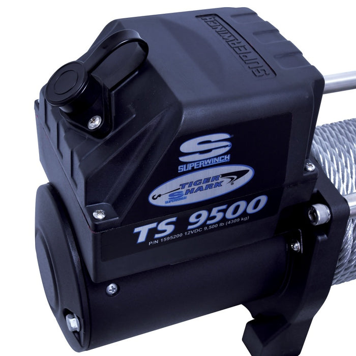 Superwinch 9500 LBS 12V DC 11/32in x 95ft Steel Rope Tiger Shark 9500 Winch