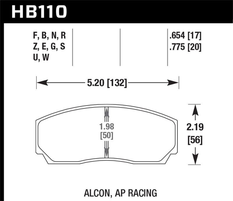 Hawk AP CP5200 Caliper HPS Street Brake Pads