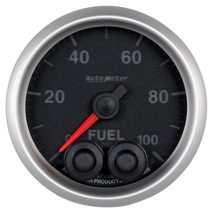 Autometer Elite 52mm 0-100 PSI Fuel Pressure Peak & Warn w/ Electronic Control Gauge