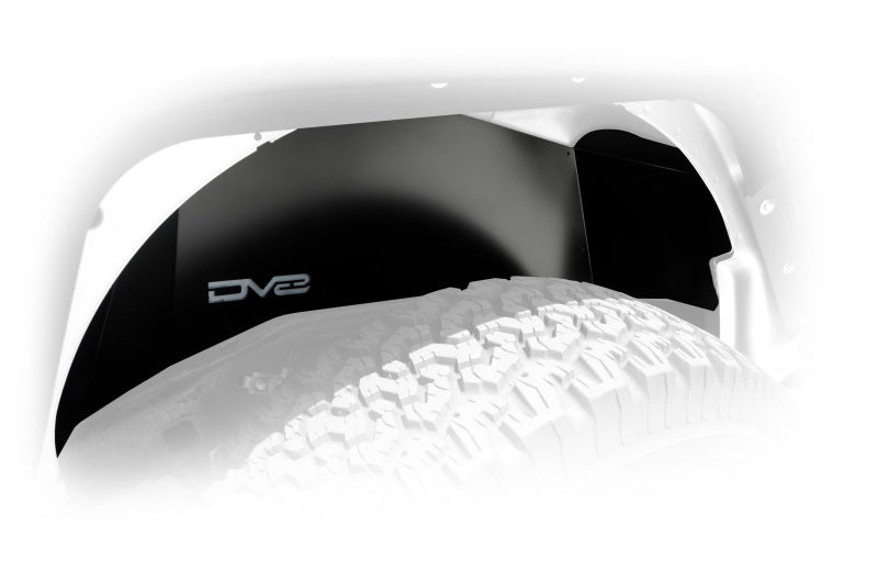 DV8 Offroad 07-18 Jeep Wrangler JK Rear Aluminum Inner Fender - Black