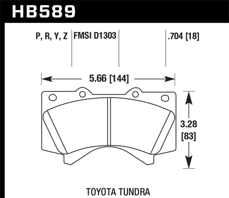 Hawk 08-21 Toyota Land Cruiser HP Plus Brake Pad Set