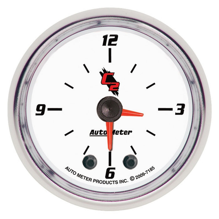 Autometer C2 2-1/6in 12 Hour Analog Clock Gauge