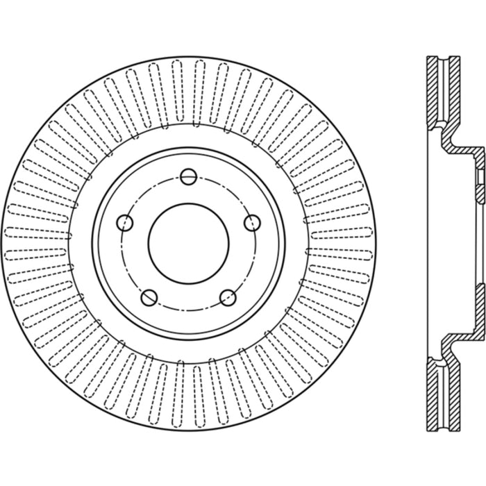 StopTech 13-15 Nissan Pathfinder Slotted Front Left Rotor