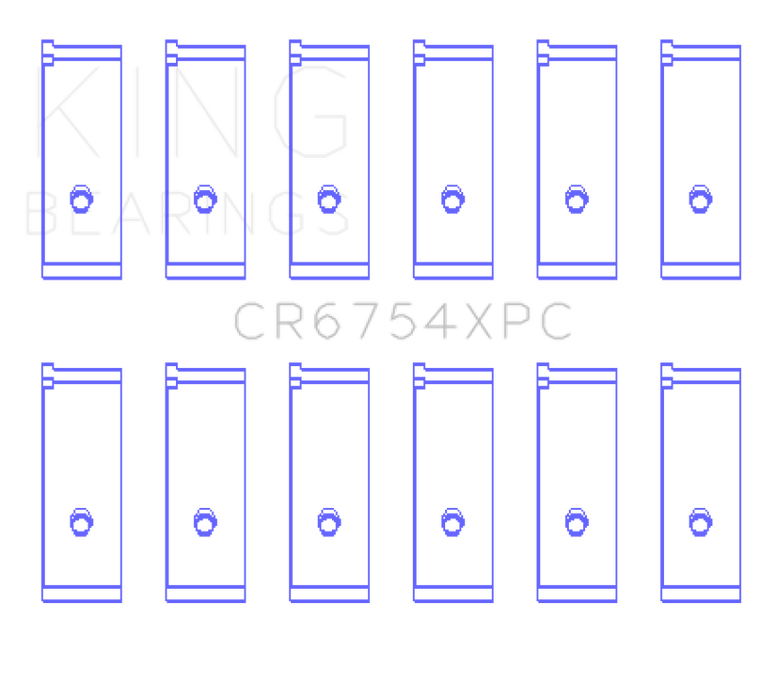 King Toyota2JZGE/2JZGTE 3.0L pMaxKote Performance Rod Bearing Set - Size STD