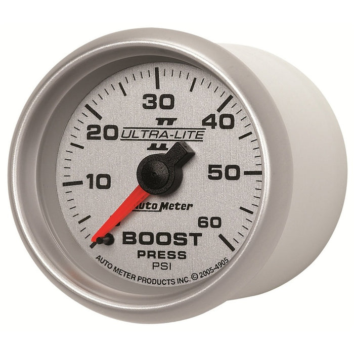 Autometer Ultra-Lite II 52mm 0-60 PSI Mechanical Boost Gauge